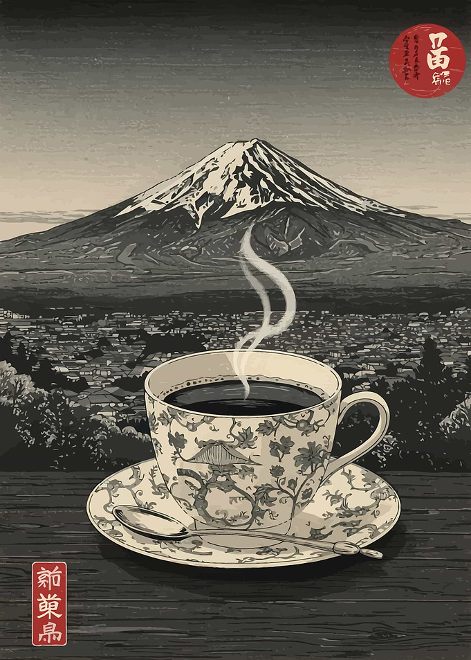 Mount Fuji Coffee Landscape
