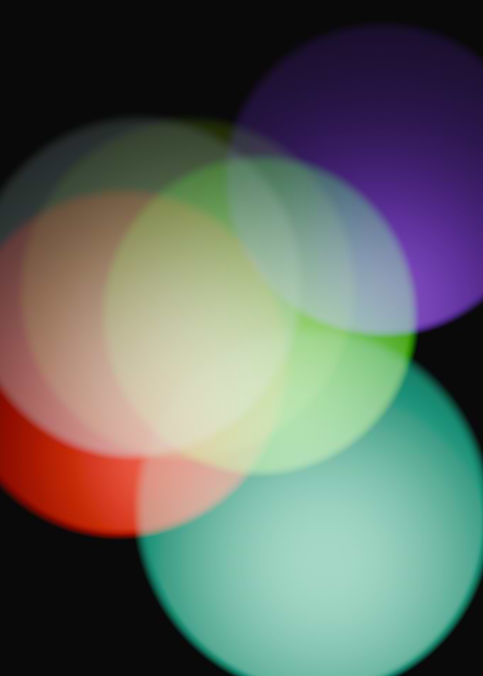 Abstract Colorful Circles on Black Background