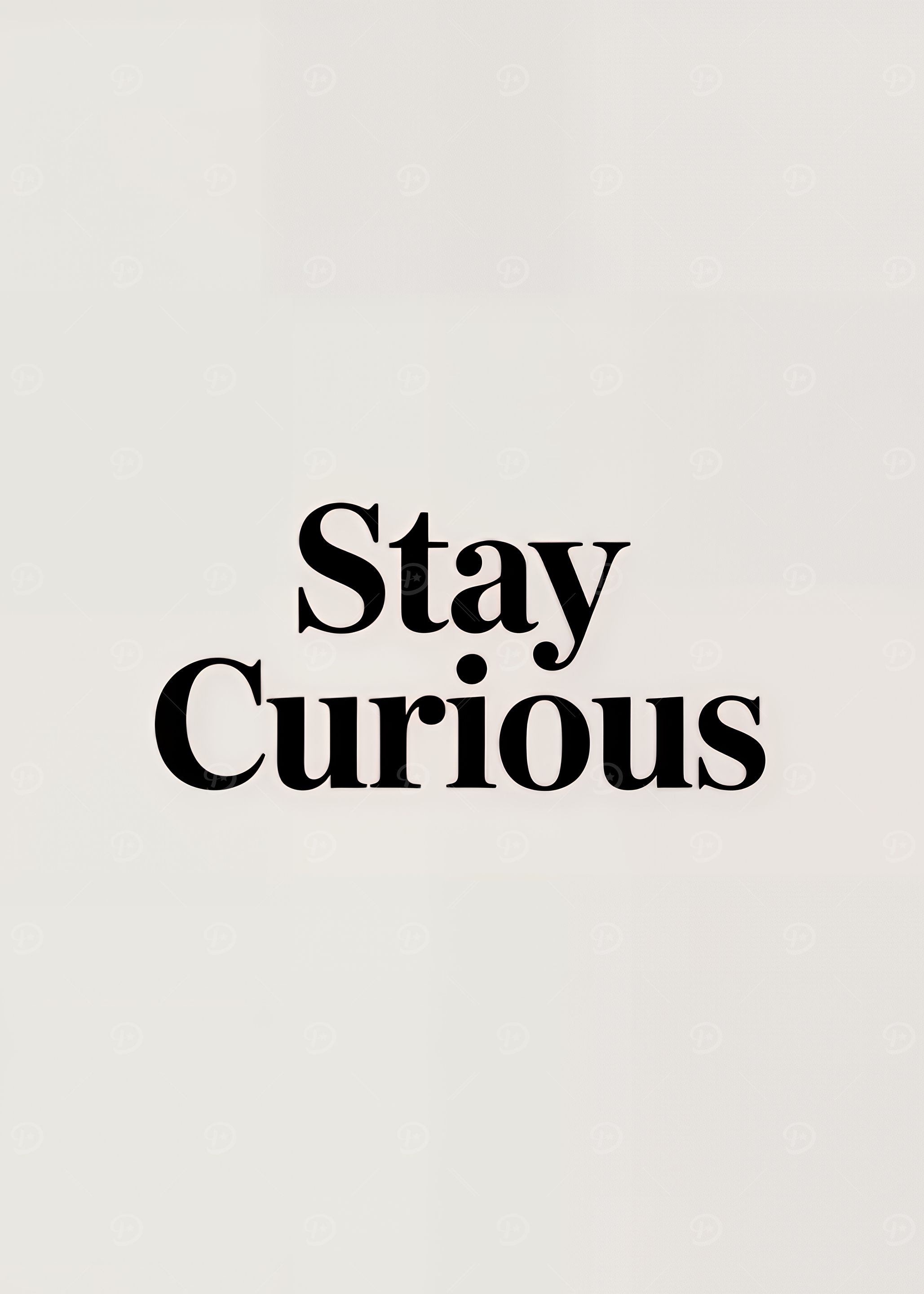 Stay Curious Text Art