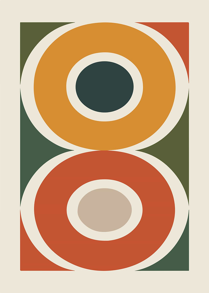Abstract Geometric Circles Art