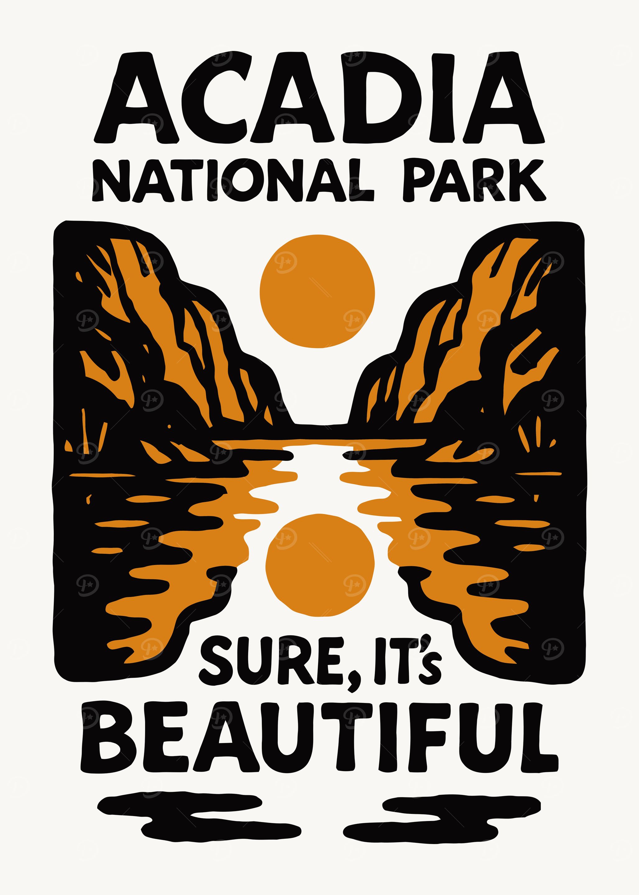 Acadia National Park Graphic Design