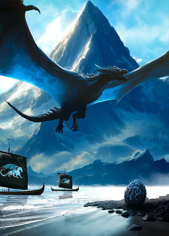 Dragon and Vikings