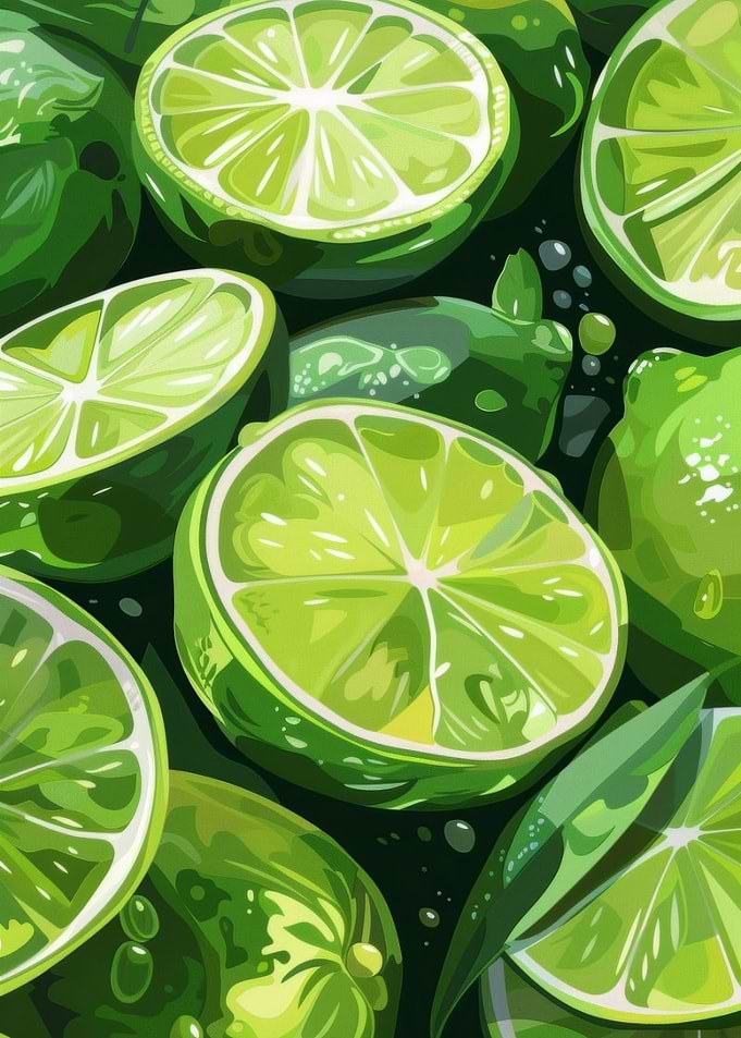 Fresh Green Limes Pattern