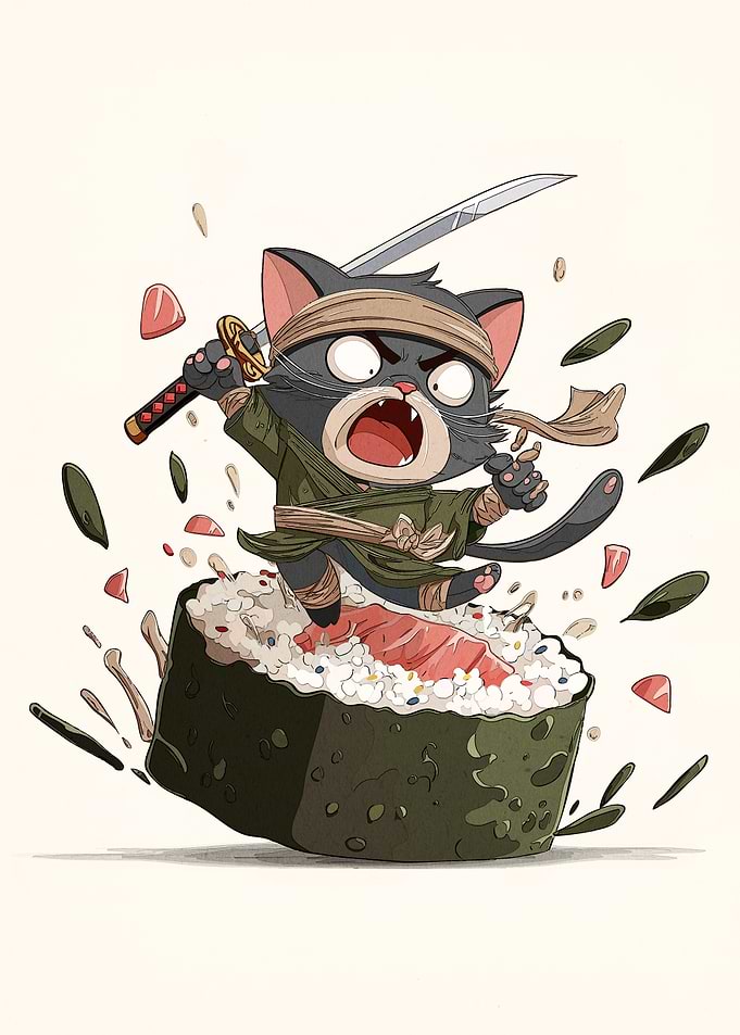 Sushi Cat Ninja Warrior