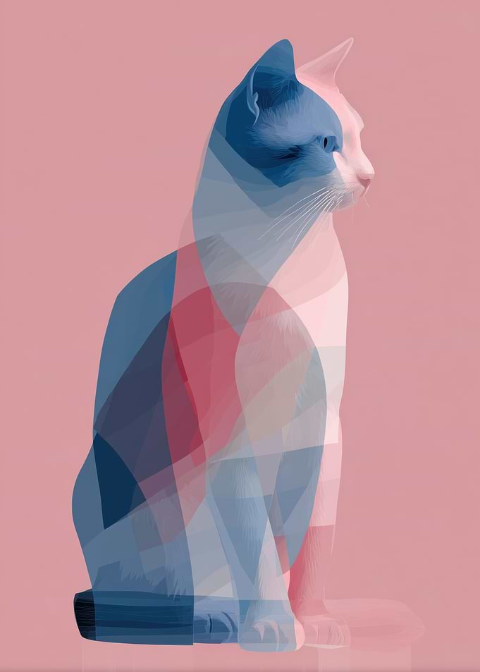 Abstract Cat Portrait