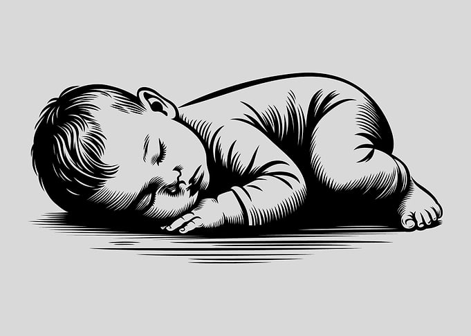Sleeping Baby Illustration