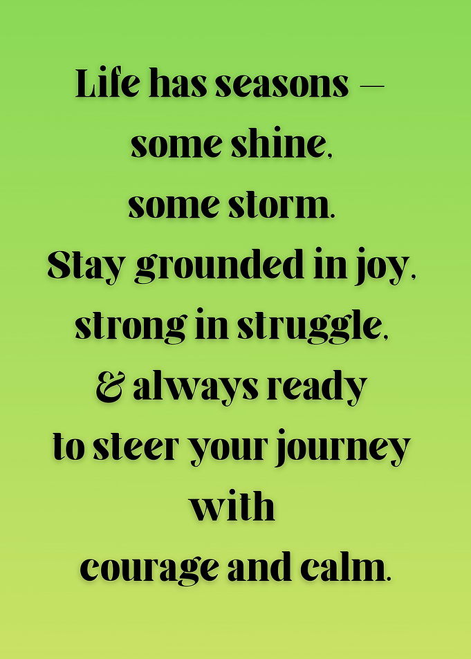 Inspirational Life Quote on Green Background