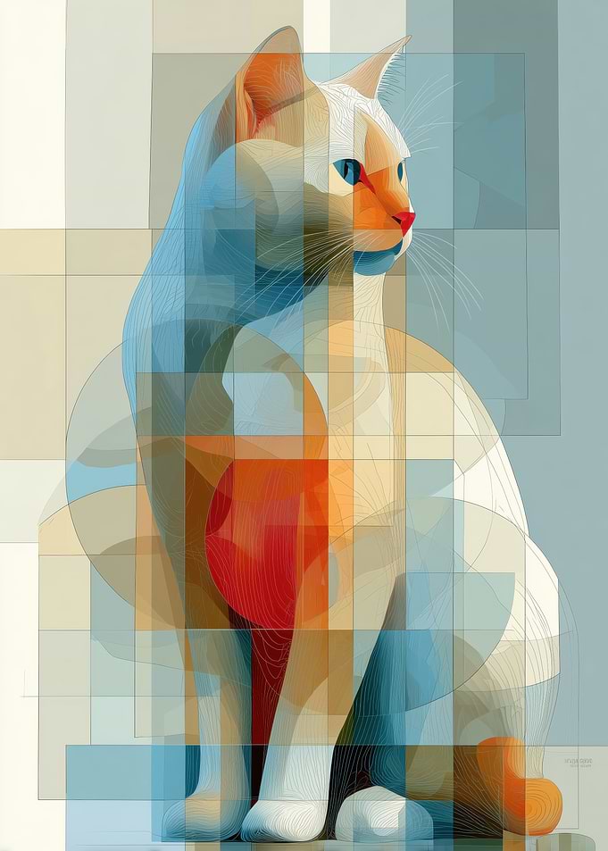Abstract Cat Portrait