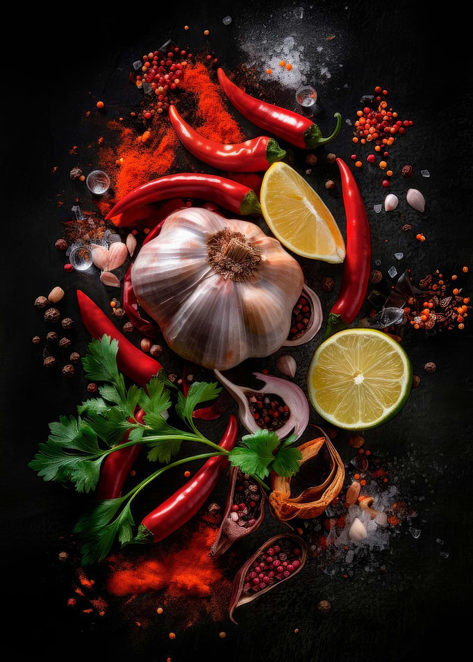 Spices and Herbs Still Life