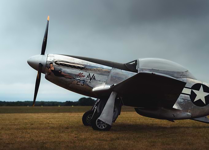 Vintage P-51 Mustang Airplane