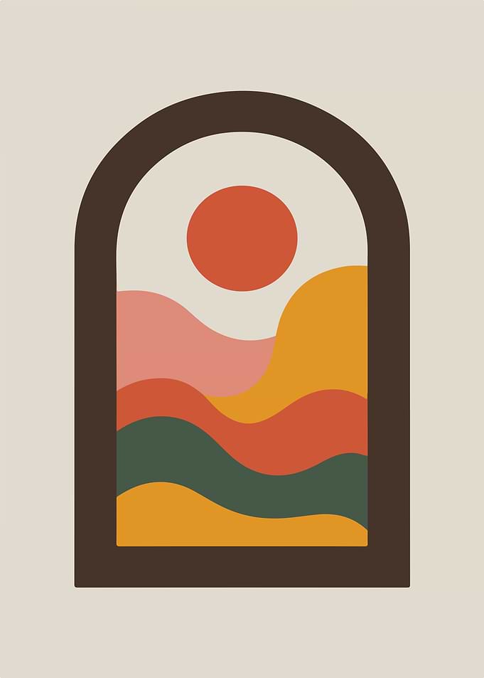 Abstract Landscape Archway Art