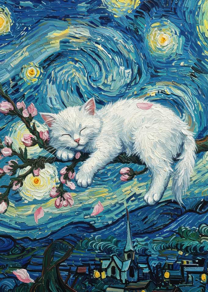 Starry Night Cat Nap