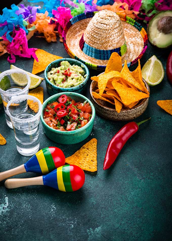 Festive Mexican Food and Drink