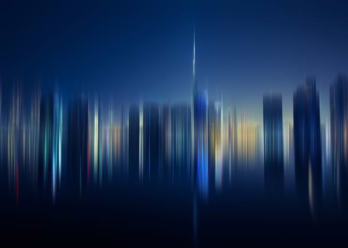 Abstract Cityscape at Night