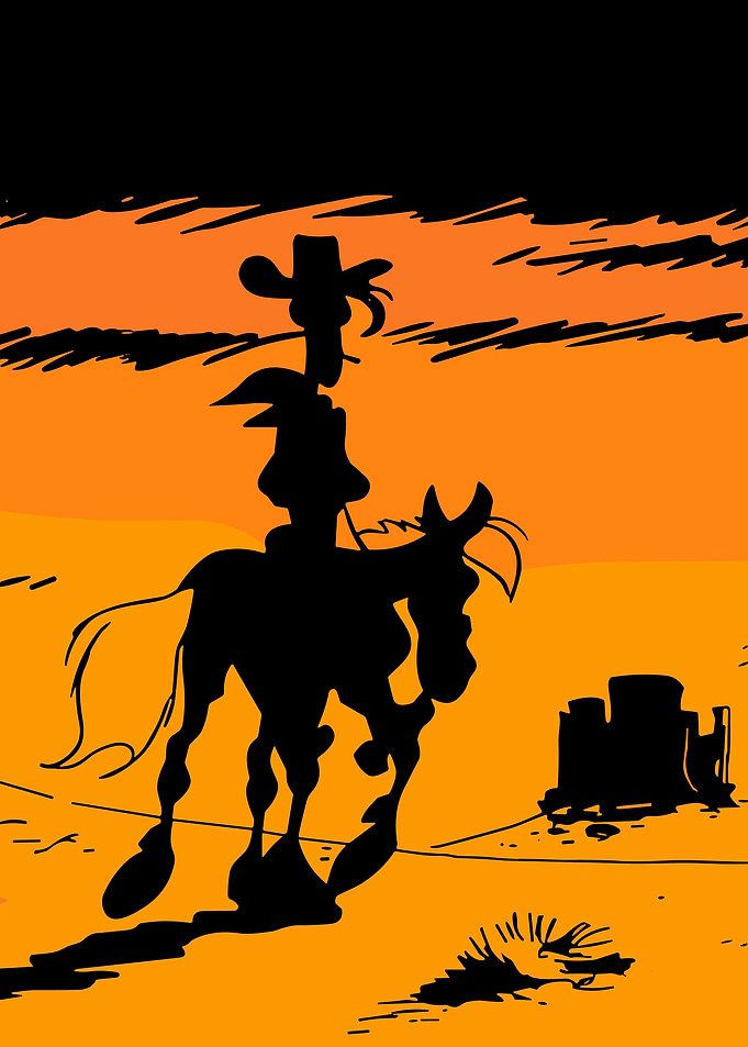 Lucky Luke on Jolly Jumper