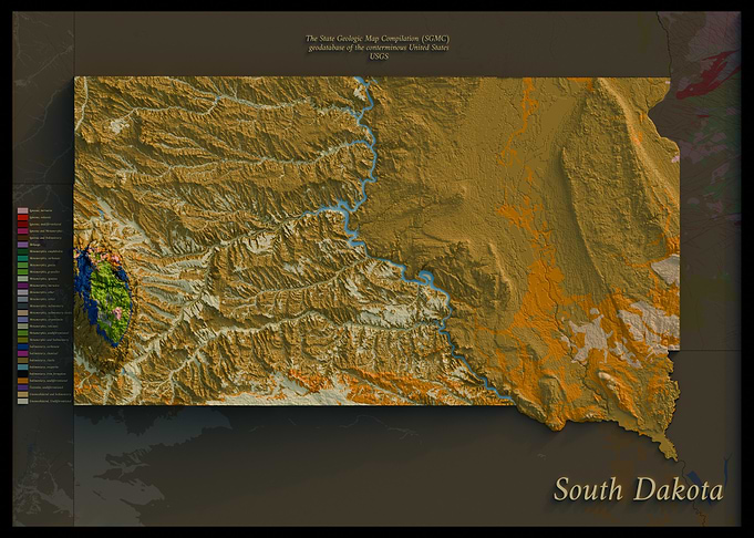 South Dakota Geological Map