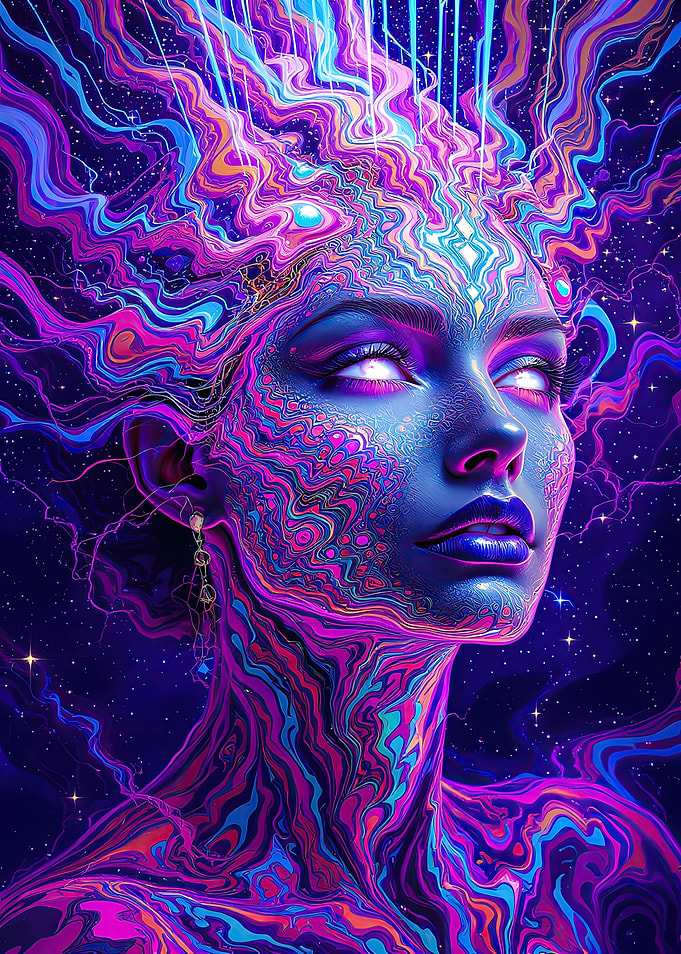 Psychedelic Woman Portrait