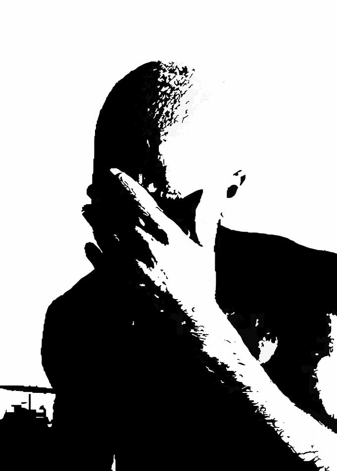 Black and White frank ocean Silhouette Portrait