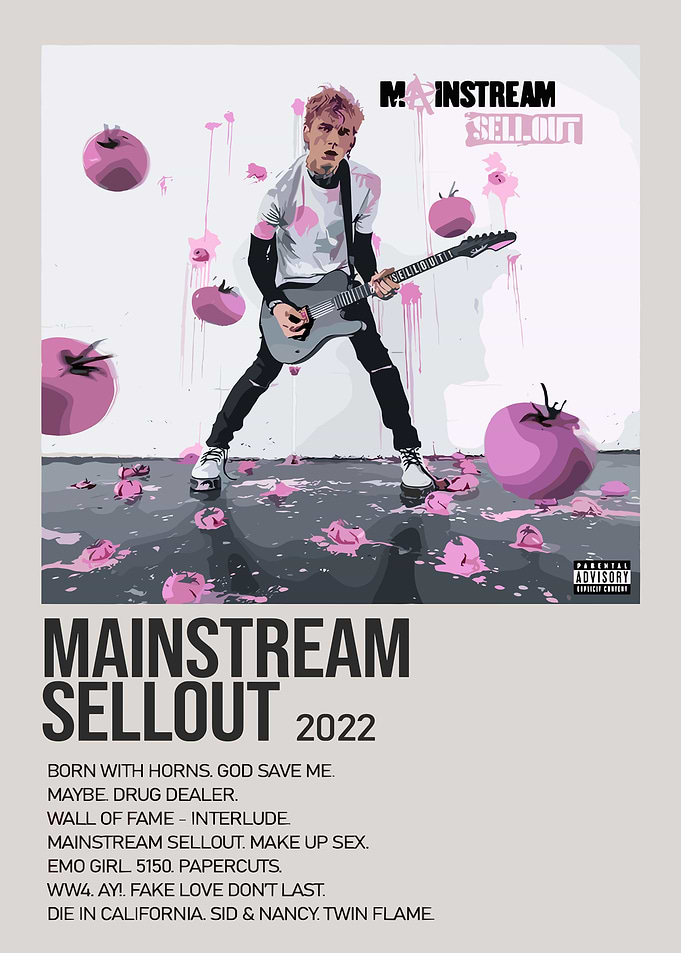 MGK MACHINE GUN KELLY Mainstream Sellout Album Cover Art