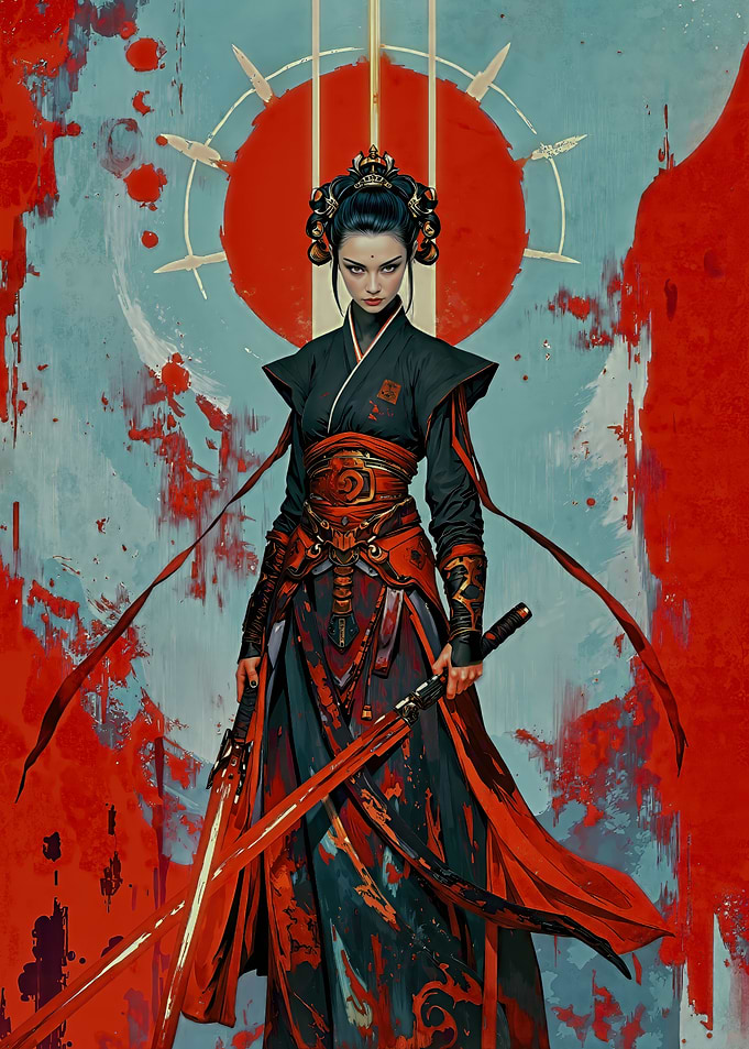 Akara Tsukihana - Crimson Eclipse Empress - Blood Moon Samurai Queen