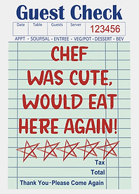 Funny Restaurant Guest Check Review