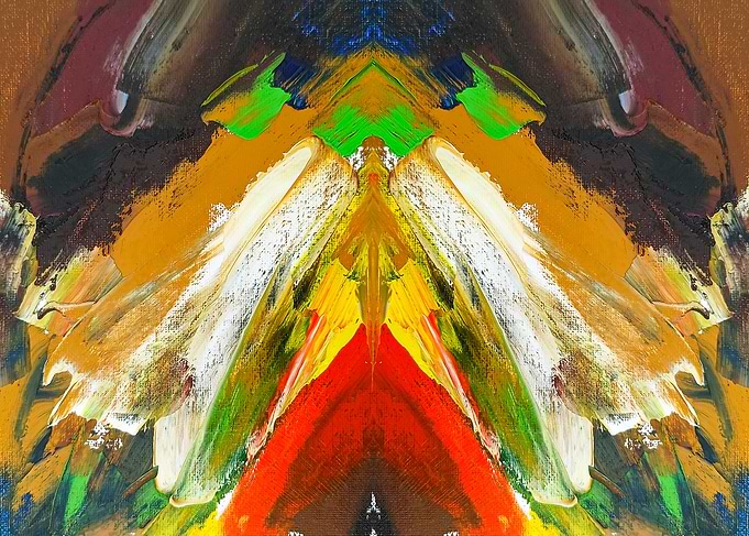 Abstract Colorful Brushstroke Painting