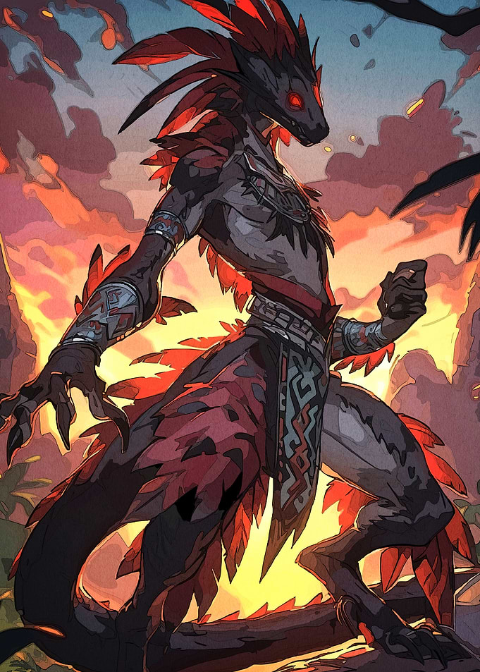 Feathered Reptilian Warrior