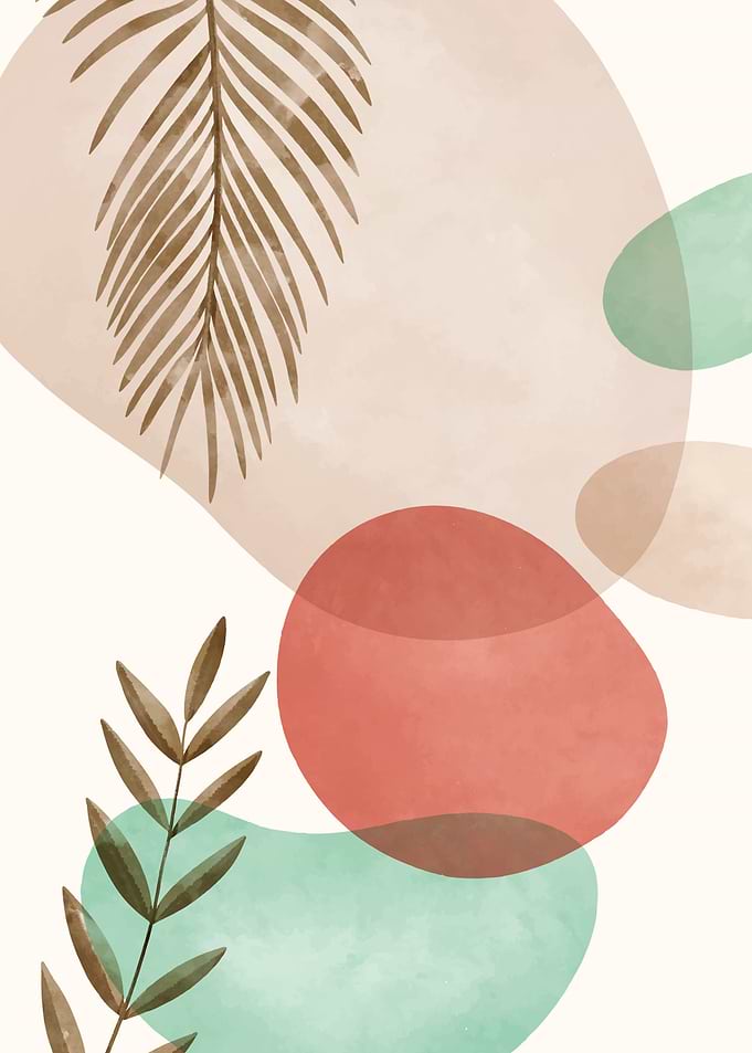 Abstract Botanical Watercolor Art