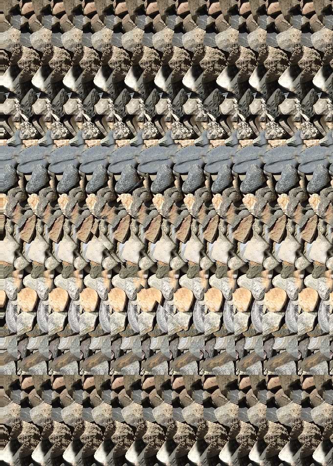 Autostereogram of Rocks