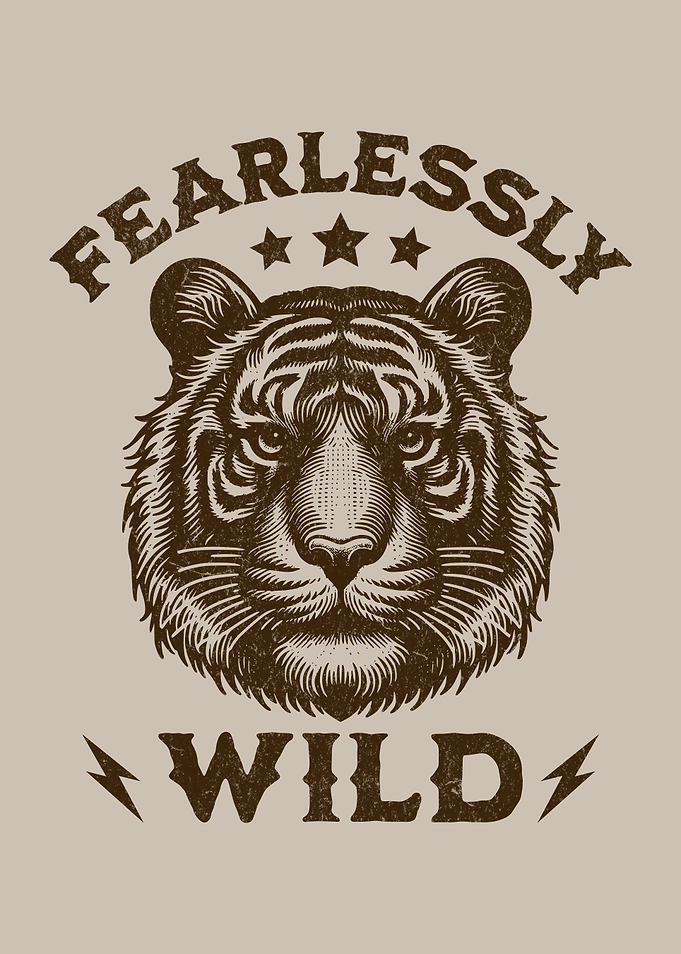 Fearlessly Wild Tiger Face Wildlife Enthusiast