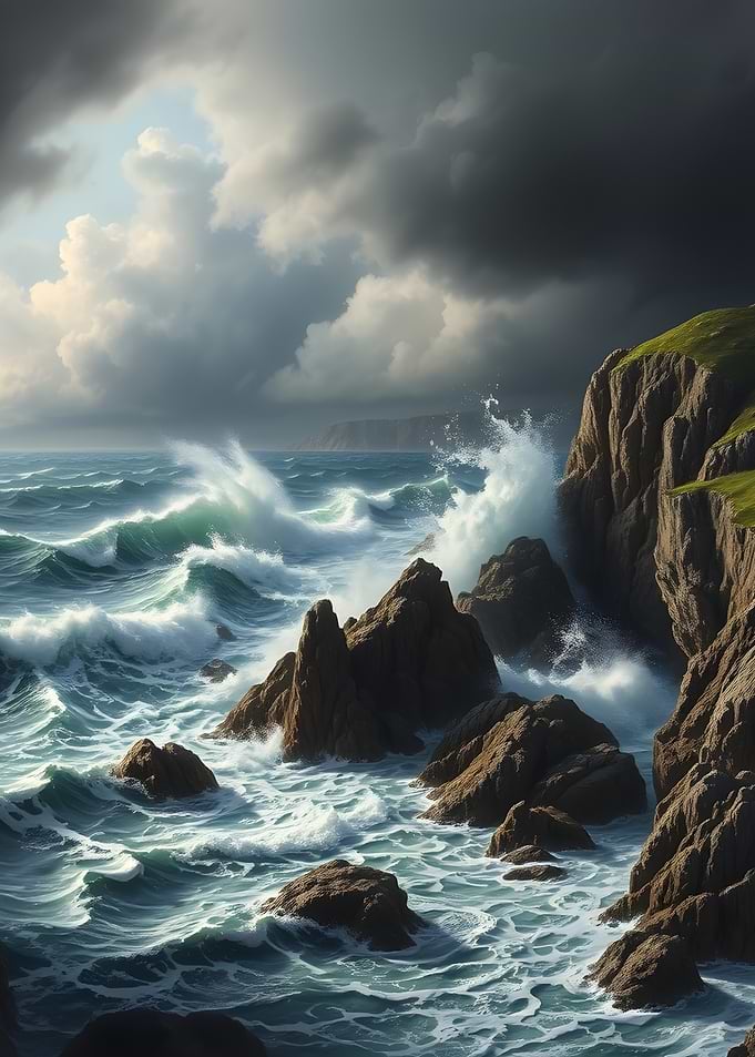 Stormy Ocean Coastline