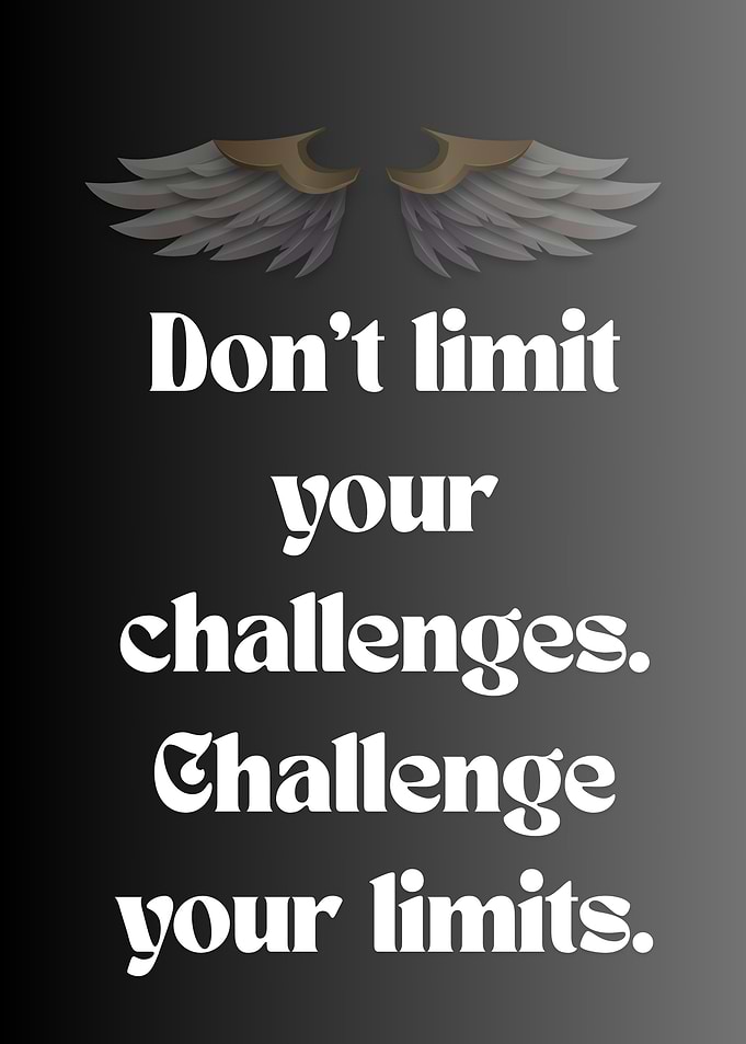 Inspirational Quote with Wings