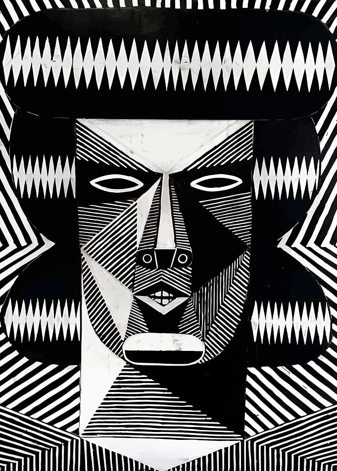 Abstract Black and White Portrait