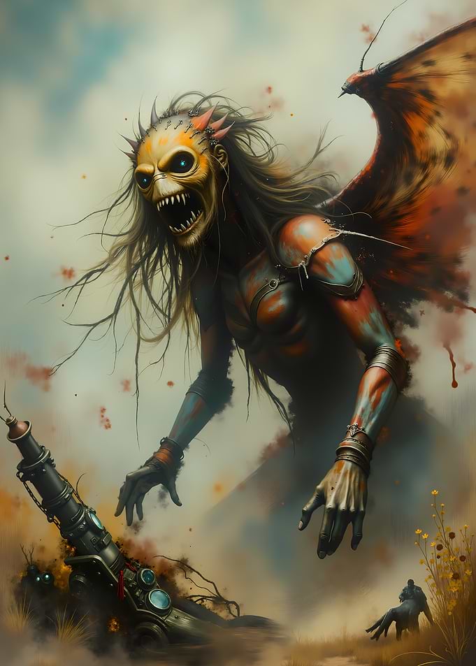 Steampunk Demon with Wings