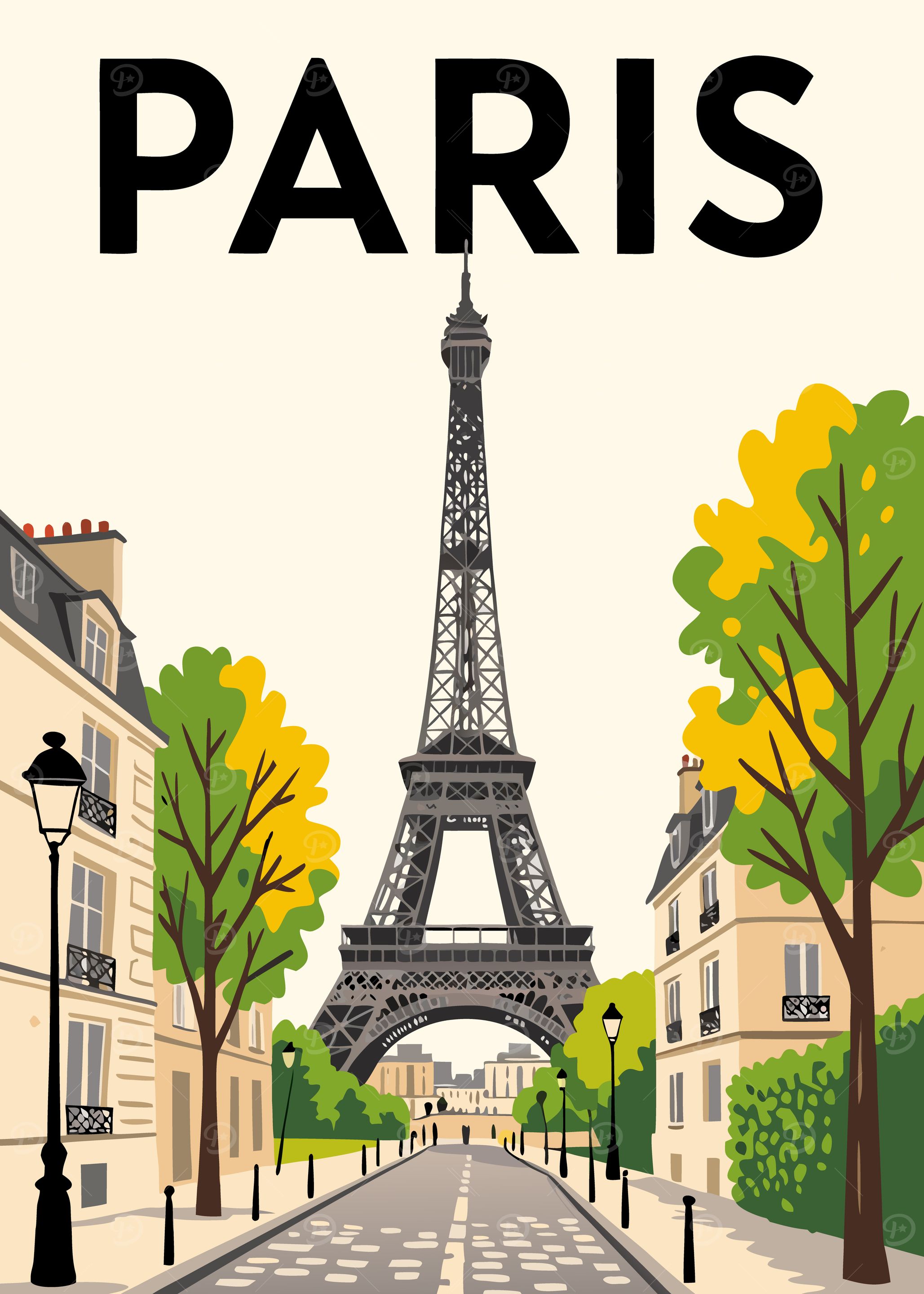 Paris Eiffel Tower Illustration