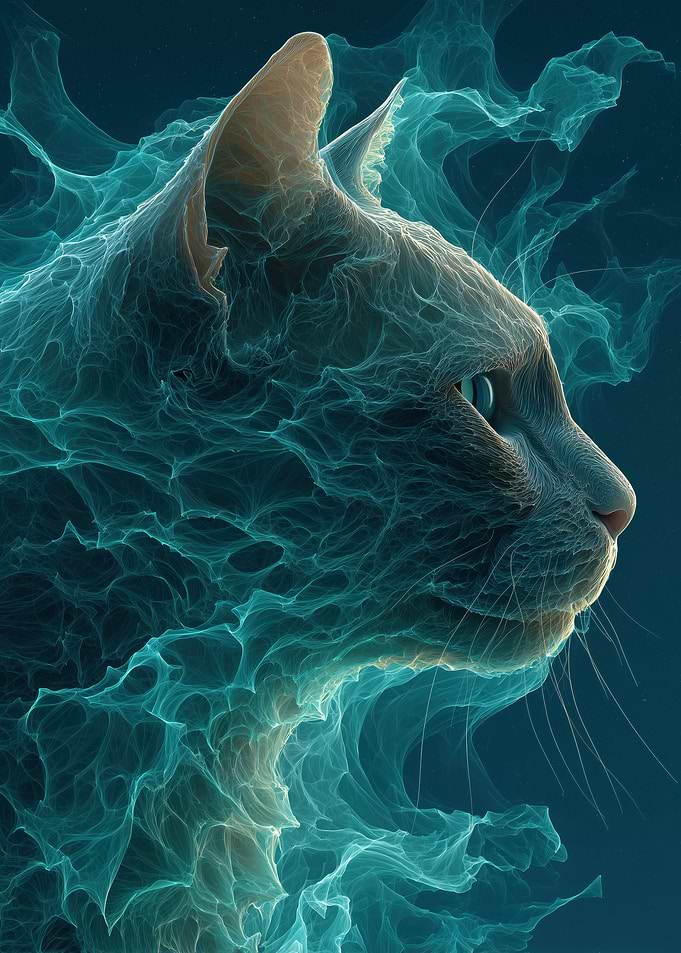 Abstract Cat Portrait