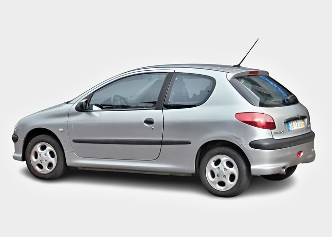 Silver Peugeot 206 Hatchback