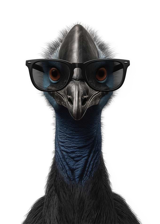 Cool Cassowary with Sunglasses