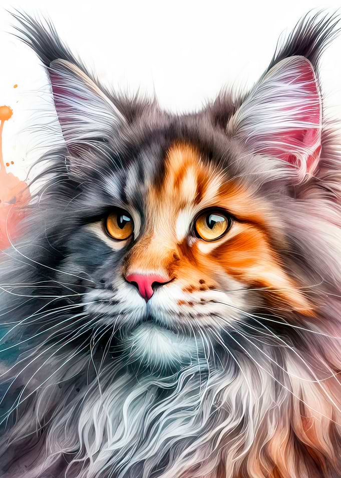 Maine Coon Cat Portrait