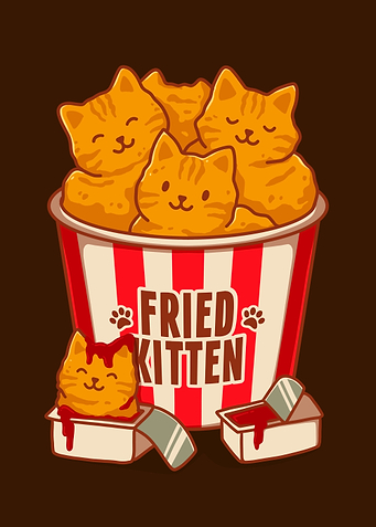 Fried Kitten Cat Fast Food