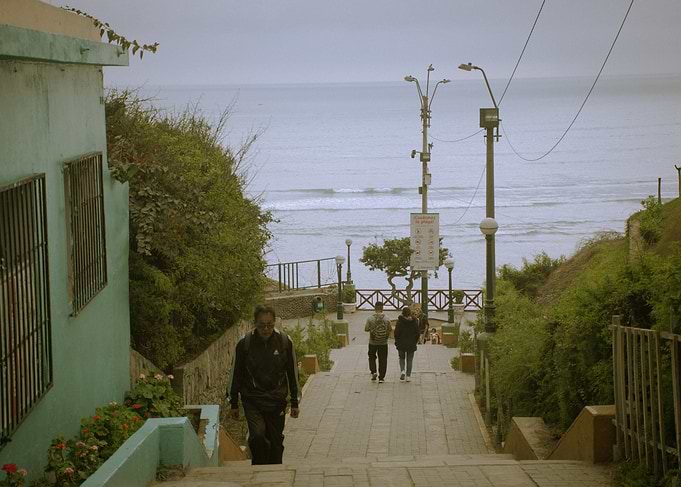 Coastal Stairway Scene