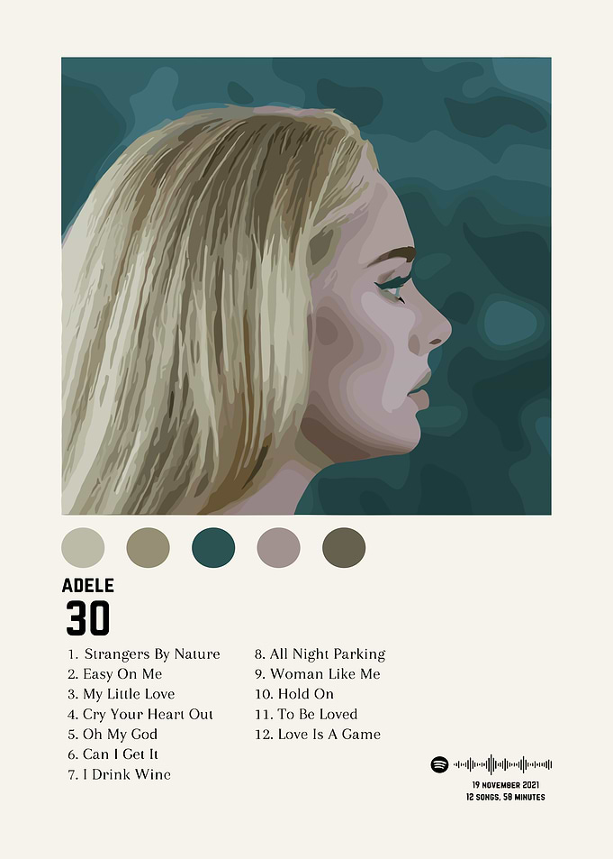 Adele 30 Album Cover poster