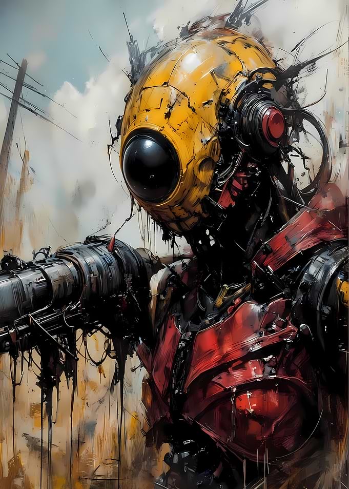 Futuristic Robot Warrior