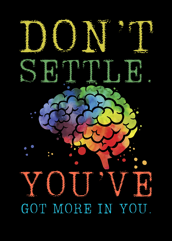 Don't Settle, Brain, Inspirational Quote
