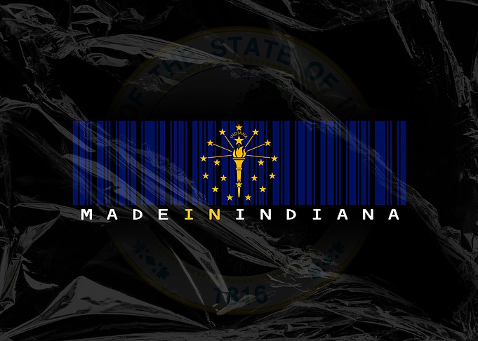 Made in Indiana Barcode Flag