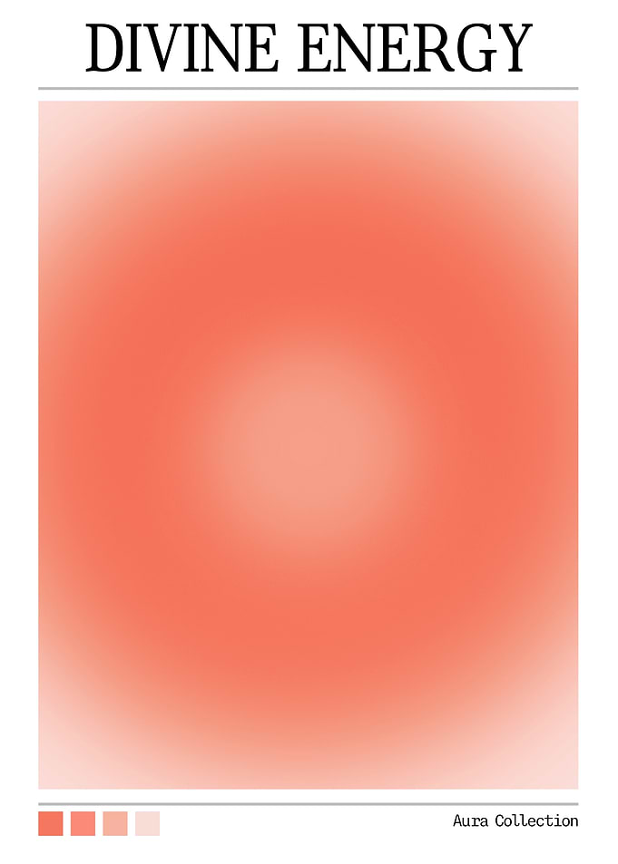 Divine Energy Aura Gradient Poster