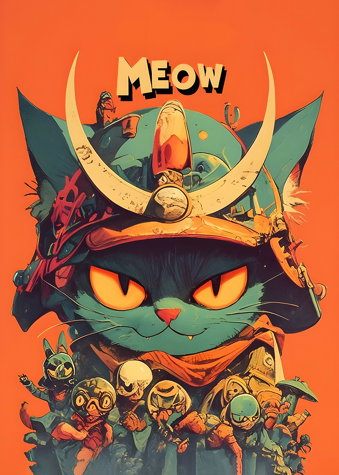 Samurai Cat Meow
