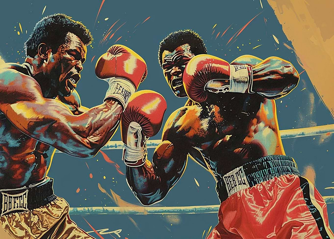 Boxing Match Illustration