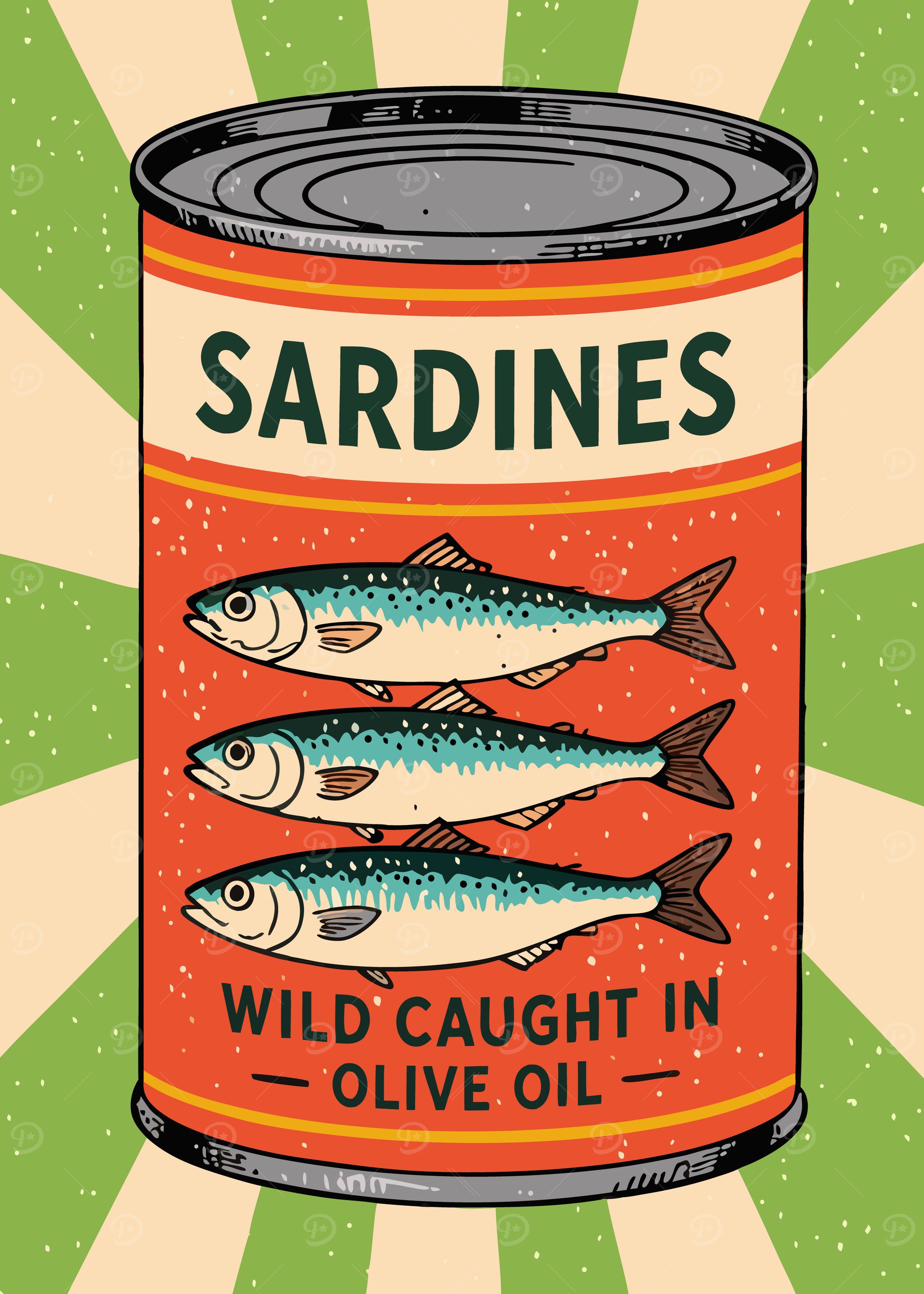 Sardines Can Illustration