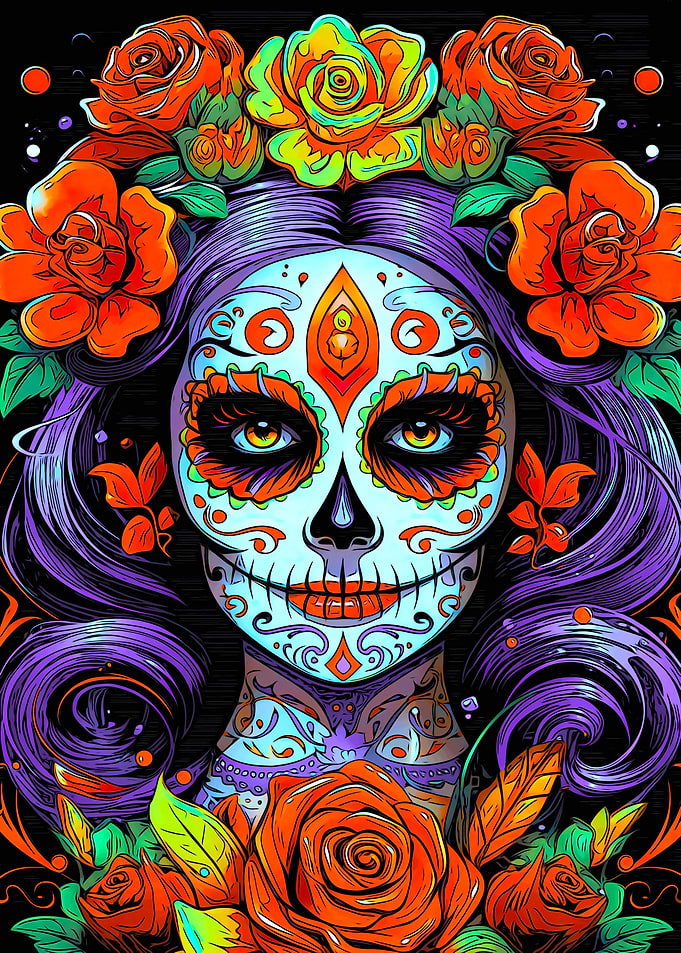 Day of the Dead Woman Portrait